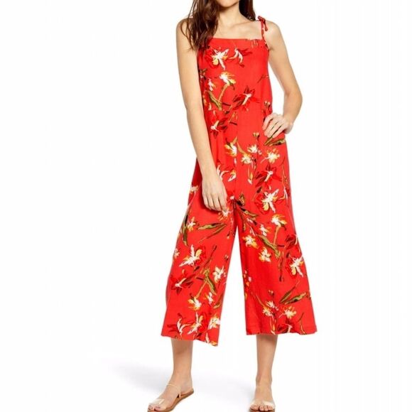 BP Linen Floral Jumpsuit - Picture 1 of 10